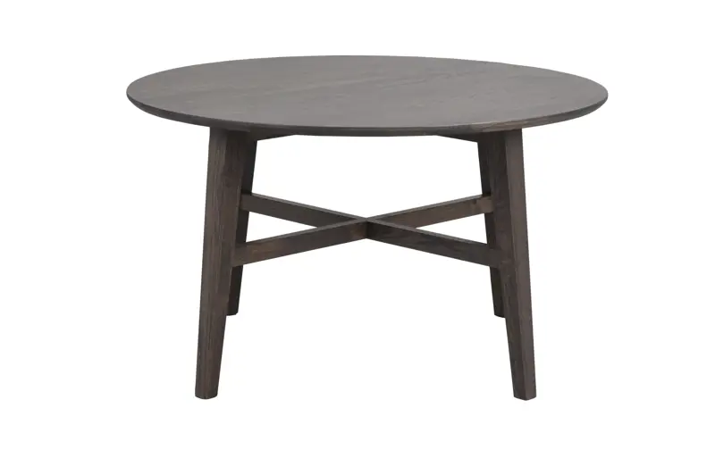 113713 b sb a Filippa round coffee table brown oak.