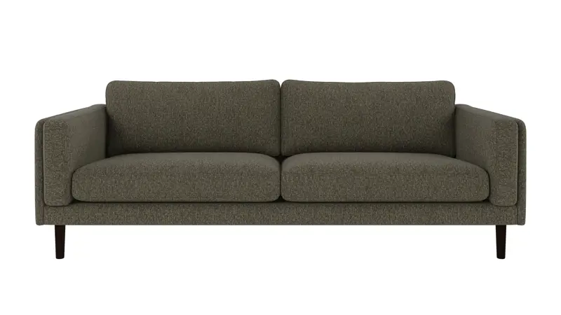 224490 b sb A Braden sofa 3-seater green-brown fabric Oscar #88 (c3) brown oak legs.