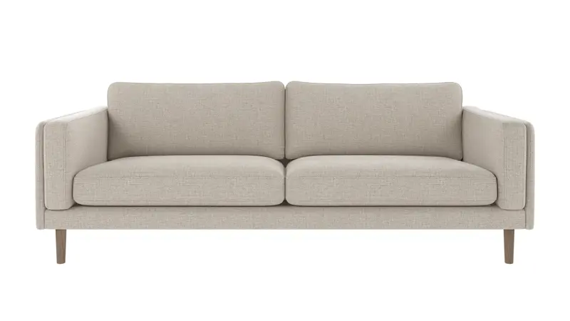 123822 b sb A Braden sofa 3-seater light grey fabric Robin #01 (c3) whitewash oak legs.