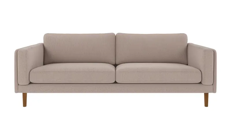 123851 b sb A Braden sofa 3-seater light beige fabric Alice #01 (c4) oak legs.