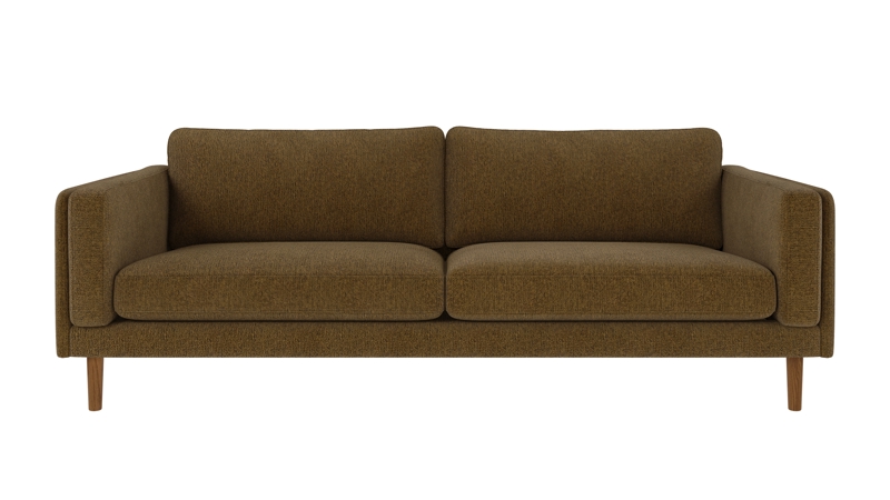 224267 b sb A Braden sofa 3-seater yellow-green fabric Max #14 (c2) oak legs.