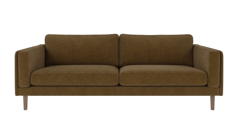 224268 b sb A Braden sofa 3-seater yellow-green fabric Max #14 (c2) whitewash oak legs.