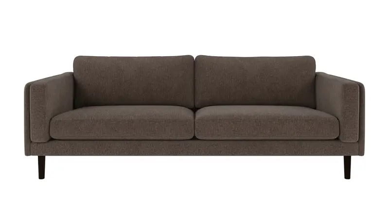 224277 b sb A Braden sofa 3-seater brown-grey fabric Max #176 (c2) brown oak legs.