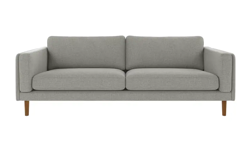 224387 b sb A Braden sofa 3-seater medium grey fabric Robin #149 (c3) oak legs.