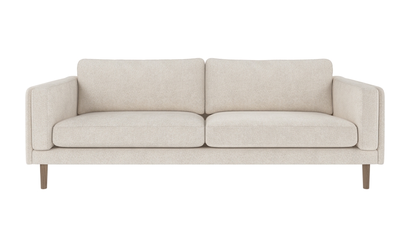 224411 b sb A Braden sofa 3-seater ivory fabric Anna #20 (c3) whitewash oak legs.