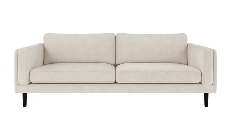 224412 b sb A Braden sofa 3-seater ivory fabric Anna #20 (c3) brown oak legs.