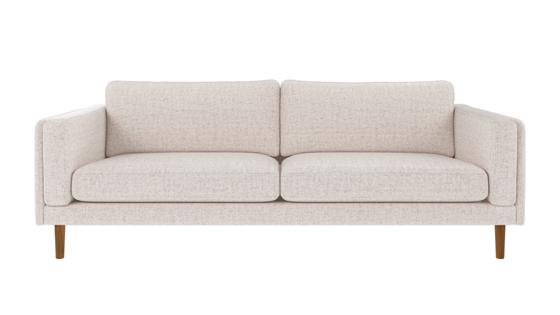 224472 b sb A Braden sofa 3-seater light beige fabric Oscar #1 (c3) oak legs.