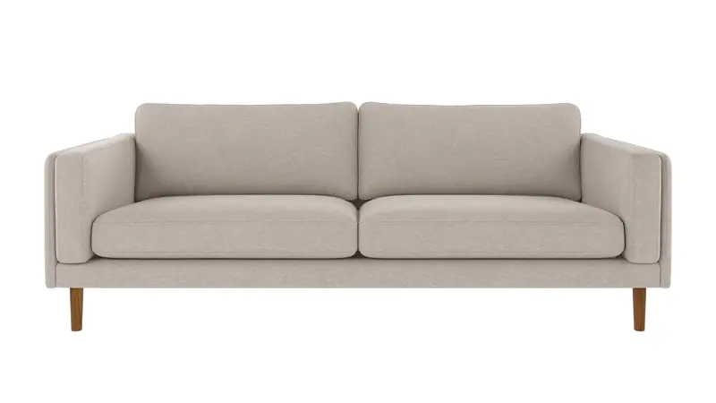 224476 b sb A Braden sofa 3-seater beige fabric Oscar #124 (c3) oak legs.