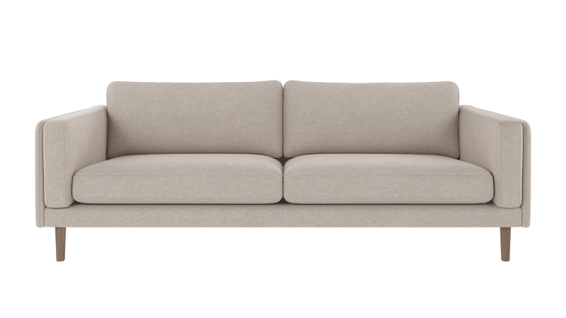 224477 b sb A Braden sofa 3-seater beige fabric Oscar #124 (c3) whitewash oak legs.