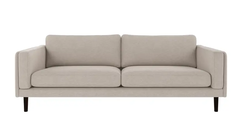 224478 b sb A Braden sofa 3-seater beige fabric Oscar #124 (c3) brown oak legs.
