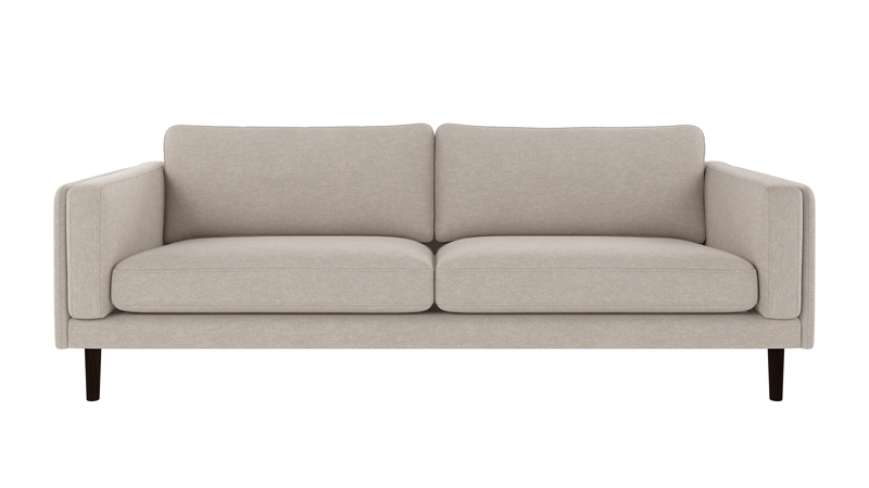 224478 b sb A Braden sofa 3-seater beige fabric Oscar #124 (c3) brown oak legs.
