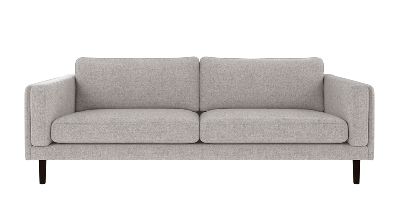 224482 b sb A Braden sofa 3-seater light grey fabric Oscar #196 (c3) brown oak legs.