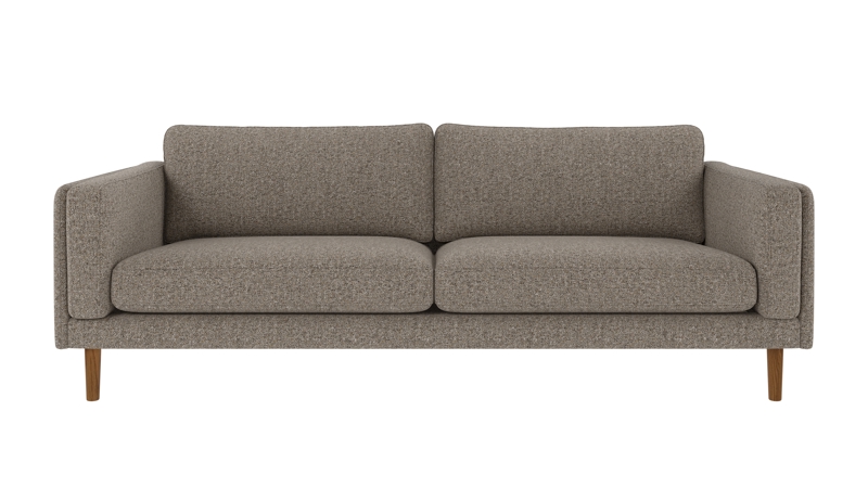 224484 b sb A Braden sofa 3-seater light brown fabric Oscar #13 (c3) oak legs.