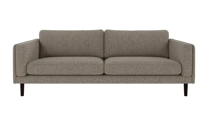 224486 b sb A Braden sofa 3-seater light brown fabric Oscar #13 (c3) brown oak legs.