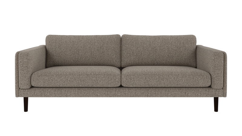 224486 b sb A Braden sofa 3-seater light brown fabric Oscar #13 (c3) brown oak legs.