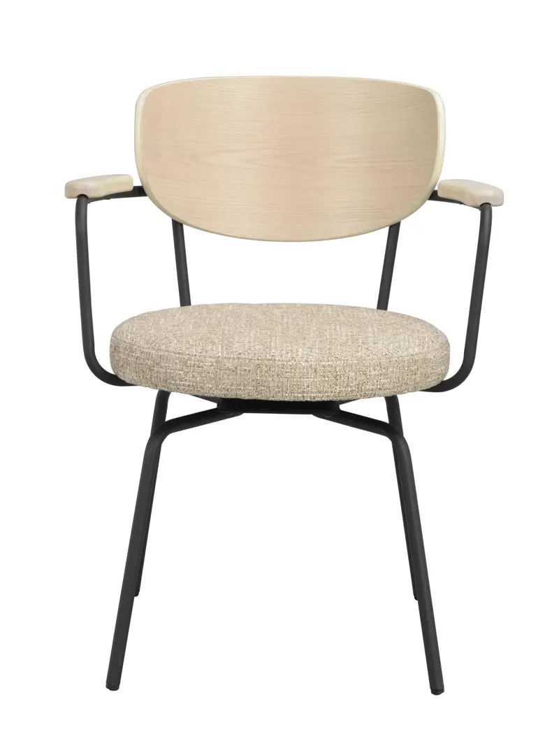 128320 b sb a Merrick swivel chair beige black metal.