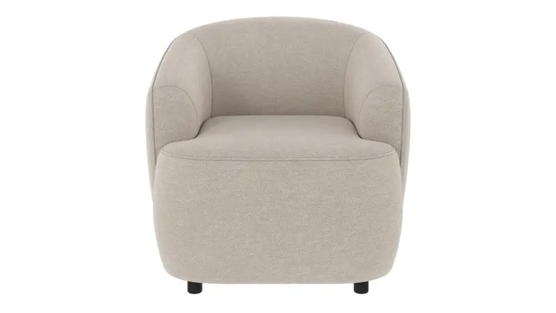 125686 b sb A Dermot lounge chair beige fabric Oscar #124 (c3).