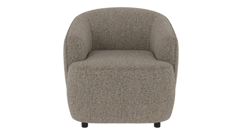125690 b sb A Dermot lounge chair light brown fabric Oscar #13 (c3).