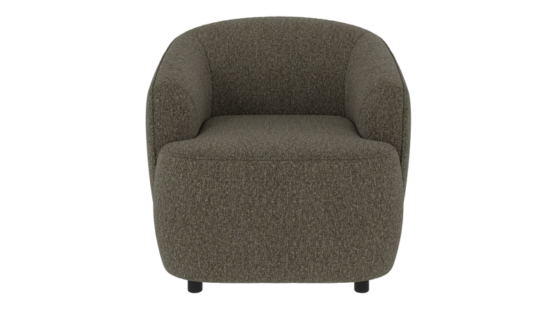 125692 b sb A Dermot lounge chair green-brown fabric Oscar #88 (c3).