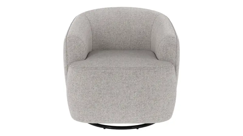 125689 b sb A Dermot lounge chair swivel+swing light grey fabric Oscar #196 (c3).