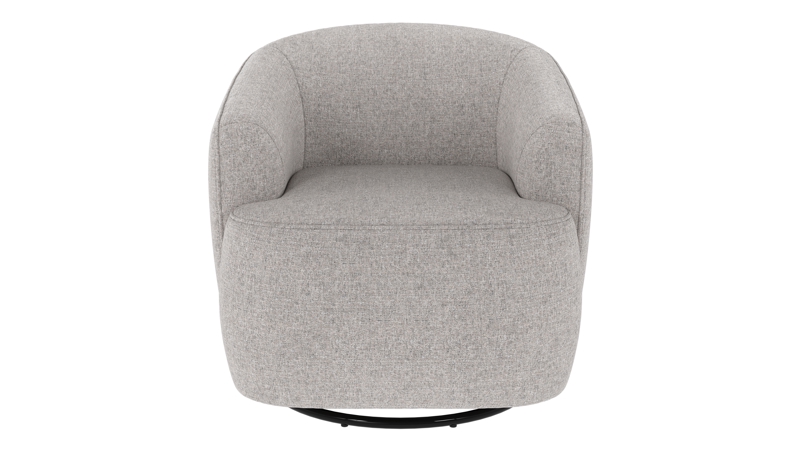 125689 b sb A Dermot lounge chair swivel+swing light grey fabric Oscar #196 (c3).