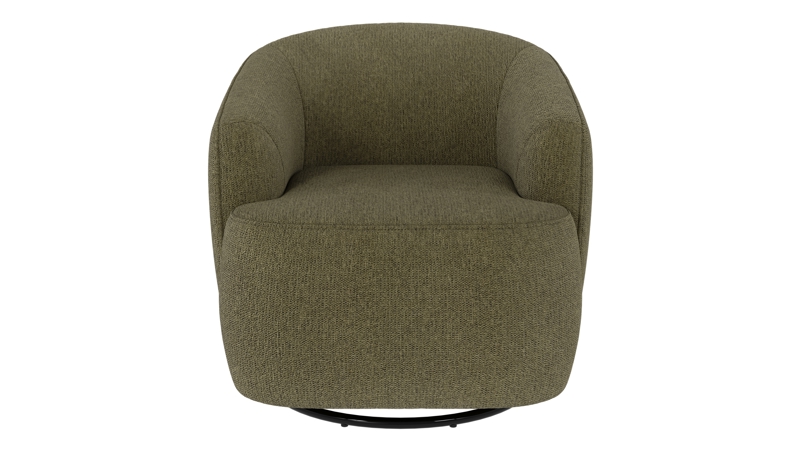 125551 b sb A Dermot lounge chair swivel+swing dark green fabric Max #88 (c2).