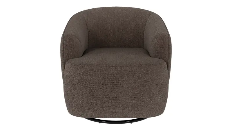125553 b sb A Dermot lounge chair swivel+swing brown-grey fabric Max #176 (c2).