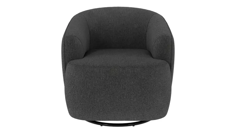 125555 b sb A Dermot lounge chair swivel+swing dark grey fabric Max #169 (c2).
