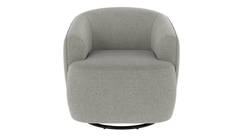 125621 b sb A Dermot lounge chair swivel+swing medium grey fabric Robin #149 (c3).