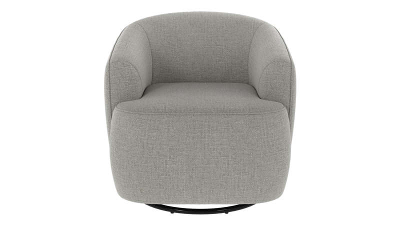125621 b sb A Dermot lounge chair swivel+swing medium grey fabric Robin #149 (c3).