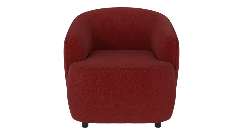 125409 b sb A Dermot lounge chair red fabric Anna #8 (c3).