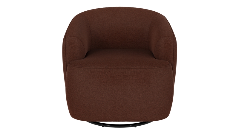 125475 b sb A Dermot lounge chair swivel+swing red fabric Rita #96 (c2).