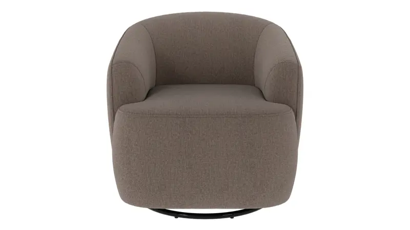 125425 b sb A Dermot lounge chair swivel+swing beige fabric Brenda #34 (c1).