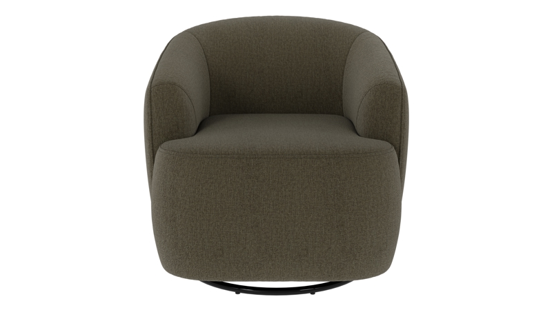 125431 b sb A Dermot lounge chair swivel+swing green fabric Brenda #77 (c1).