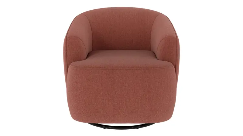 125427 b sb A Dermot lounge chair swivel+swing red fabric Brenda #52 (c1).