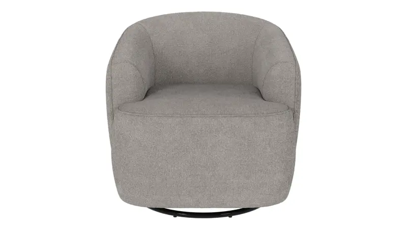 125467 b sb A Dermot lounge chair swivel+swing light grey fabric Greg #17 (c2).