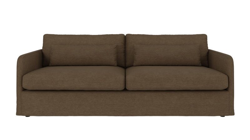 125918 b sb A Peyton sofa 3-seater green-brown fabric Ursula #514 (c3).