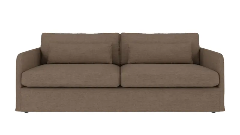 125920 b sb A Peyton sofa 3-seater brown fabric Ursula #299 (c3).