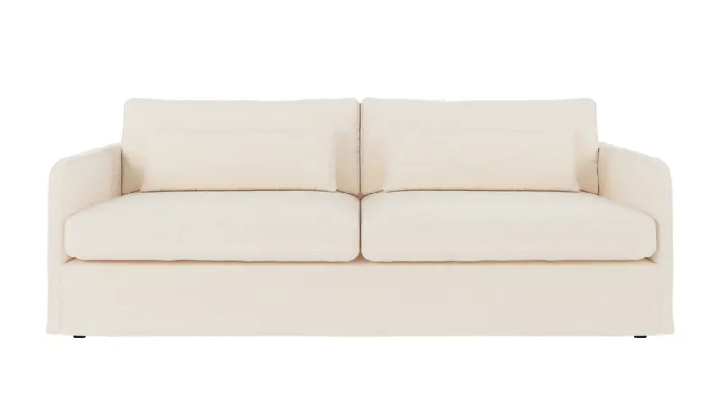 125912 b sb A Peyton sofa 3-seater white fabric Ursula #248 (c3).