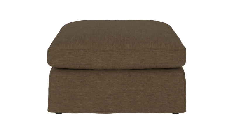 125919 b sb A Peyton foot stool green-brown fabric Ursula #514 (c3).