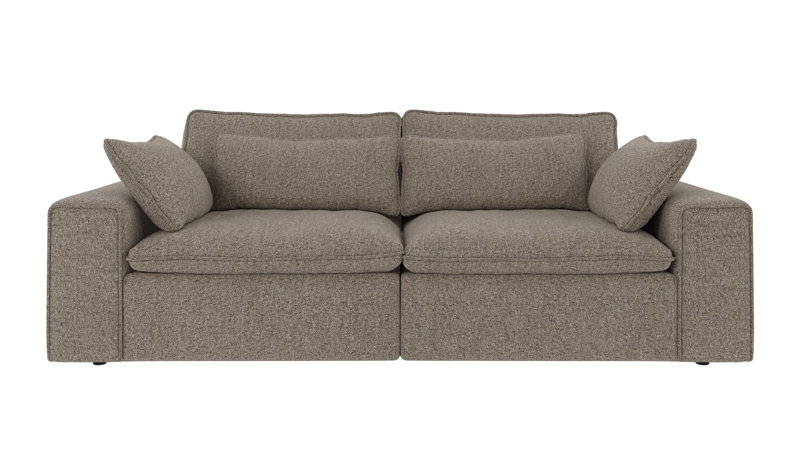 219391 b sb A Rawlins sofa 3-seater light brown fabric Oscar #13 (c3).