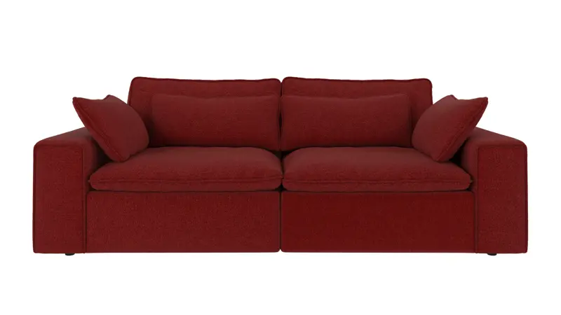 122938 b sb A Rawlins sofa 3-seater red fabric Anna #8 (c3).