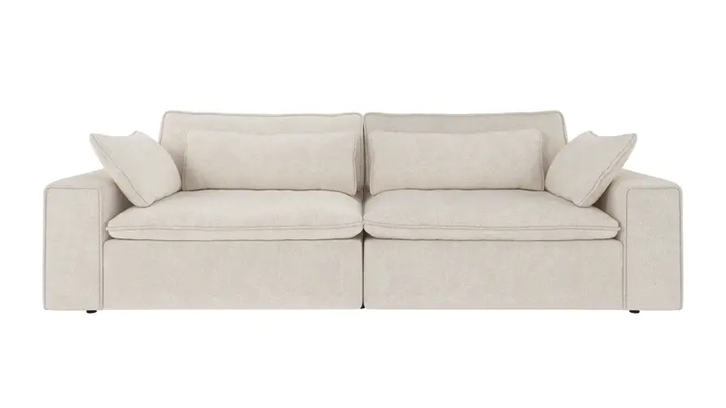 219316 b sb A Rawlins sofa 3-seater Maxi ivory fabric Anna #20 (c3).