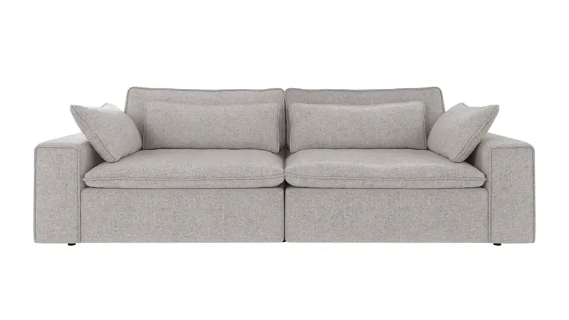 219386 b sb A Rawlins sofa 3-seater Maxi light grey fabric Oscar #196 (c3).