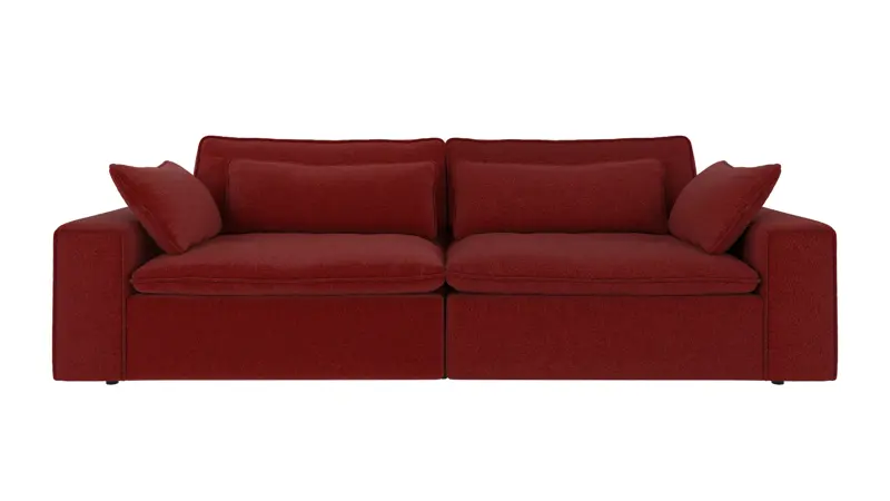 122744 b sb A Rawlins sofa 3-seater Maxi red fabric Anna #8 (c3).