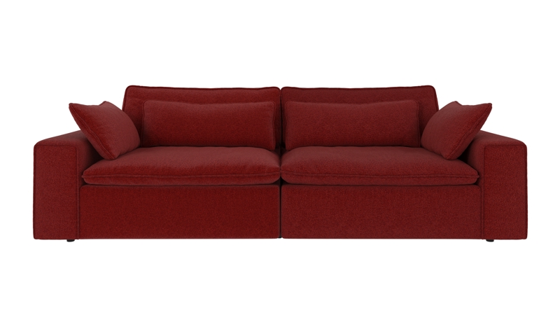122744 b sb A Rawlins sofa 3-seater Maxi red fabric Anna #8 (c3).