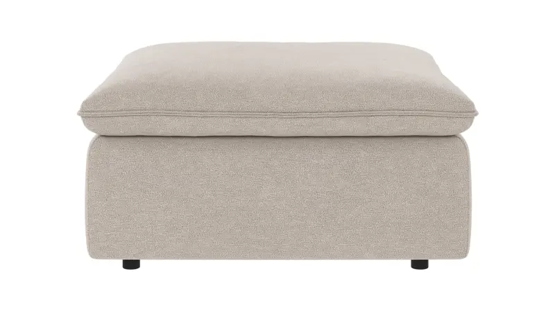 219384 b sb A Rawlins foot stool beige fabric Oscar #124 (c3).