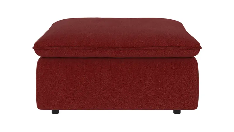 122745 b sb A Rawlins foot stool red fabric Anna #8 (c3).