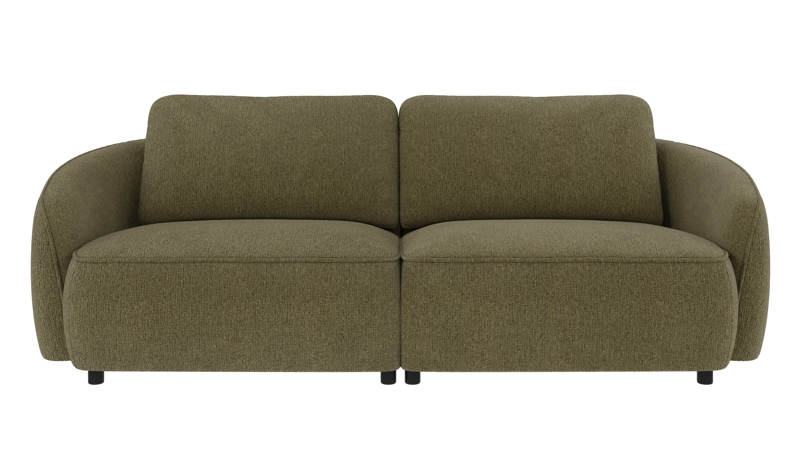 242070 b sb A Norris sofa 3-seater dark green fabric Max #88 (c2).