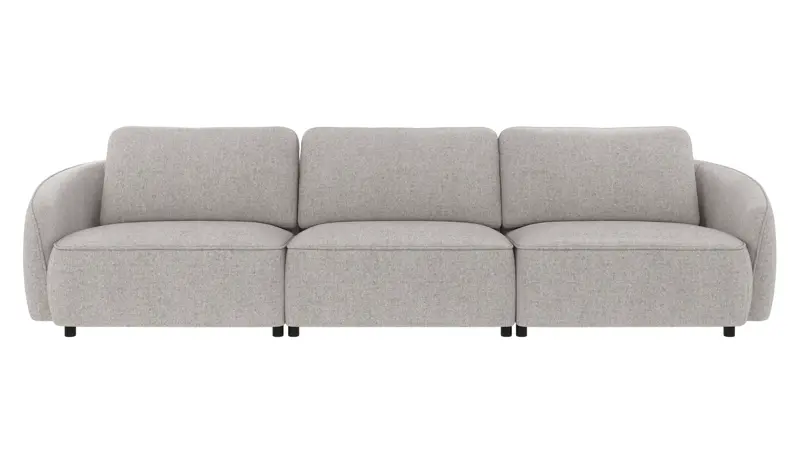 242561 b sb A Norris sofa 4-seater light grey fabric Oscar #196 (c3).